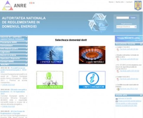 Site-ul ANRE, spart de 